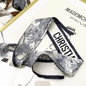 Pañuelo de Seda Sintética con Estampado de Selva de 120*5cm para Mujer, Modelo Nuevo de Primavera-Verano, Diadema Retro de Moda - Product Image 6