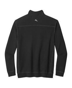 Felpa Pullover Tobago mezza Zip nera con banconote di bufalo - Product Image 3