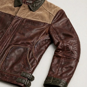 Chaqueta de Motociclista de Cuero para Hombre, Color Personalizado, Cuello Camisero, Cierre de Cremallera, Resistente al Viento, para Otoño e Invierno - Product Image 6