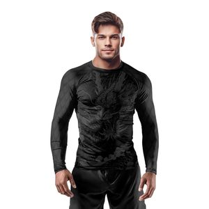 เสื้อแรชการ์ดสั่งทำพิเศษสำหรับทุกเพศ OEM ซับลิเมชั่น UPF 50 ชุดทีม ป้องกันรังสียูวี ป้องกันผื่นคัน โพลีเอสเตอร์ ขายส่ง OEM UPF 50 - Product Image 2