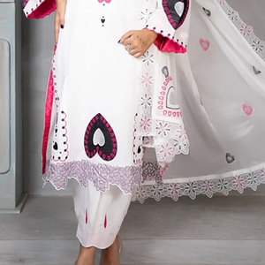 Nouveautés : Ensembles Shalwar Kameez Prêts-à-Porter, Tenues Décontractées et de Soirée, Nouveaux Modèles, Robes d'Été Brodées, Salwar Kameez Dupatta pour Femmes - Product Image 2