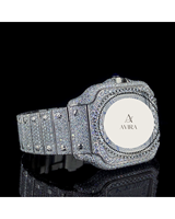 Montre de luxe tendance pour homme, 100 % moissanite, bracelet en acier inoxydable, mouvement automatique japonais, analogique, très vendue