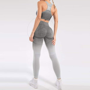 Conjunto de Yoga de Alta Calidad para Mujer, Sólido, para Gimnasio y Uso Diario, Tejido Transpirable, Ecológico y de Secado Rápido, 2 Piezas - Product Image 2
