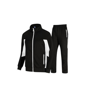 Ensemble de survêtement avec sweat-shirt zippé et pantalon de jogging, tenue de sport chaude pour la gym et l'entraînement - Product Image 2