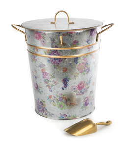 Vintage Floral Metal Set of 3 <b>Galvanized</b> <b>Planters</b> Collection for Home & Garden - Product Image 6