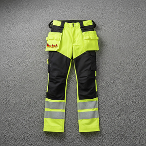 Pantalon de sécurité haute visibilité unisexe, imperméable, avec bande réfléchissante LED, pantalon de sécurité pour homme, logo personnalisé, style hip hop - Product Image 6