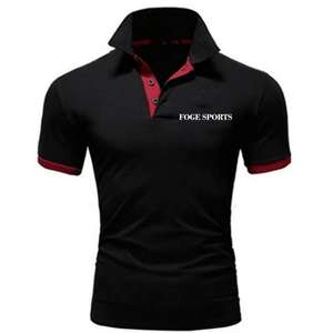 T-shirts en polyester et coton T-shirts polo unis pour hommes avec logo Polo imprimé avec logo personnalisé pour hommes - Product Image 2