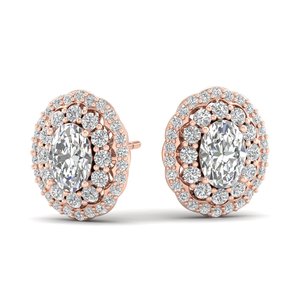 Boucles d'oreilles clous REYES en argent sterling 925, diamant ovale de 2,2 carats HPHT CVD cultivé, avec fermoir à vis, bijoux de luxe - Product Image 6