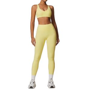 ชุดออกกำลังกายผู้หญิง 2 ชิ้น ชุดโยคะ ชุดกีฬา ชุดฟิตเนส ชุดวอร์ม เสื้อชั้นในกีฬา กางเกงเลกกิ้งออกกำลังกาย - Product Image 5