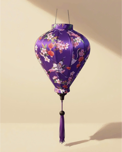 Vietnam Colorful Silk Lantern Bamboo Frame Material for Party Decoration Home Hanging <b>Ornament</b> Display Use - Product Image 5