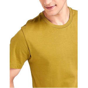 Camisetas de Lona 100% Algodón, Sólidas, Transpirables, Casuales, Holgadas, para Hombre, Tallas Grandes, con Logotipo Personalizado - Product Image 4