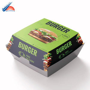 Caja de hamburguesas de papel Kraft reciclable | Impresión de caja de comida rápida para llevar - Product Image 4