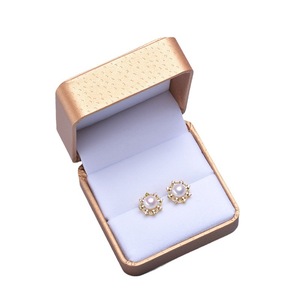 Tilian Freshwater Pearl <b>Stud</b> Earrings S925 <b>Silver</b> with Diamond 7-8mm Beads Almost Flawless with Strong Light Perfect Gift - Product Image 5