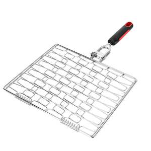 Cesta para asar hecha a mano de acero inoxidable, diseñada para parrillas de carbón y gas, para una experiencia de cocción segura y saludable. - Product Image 1