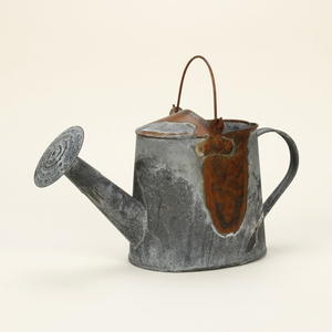 High-Quality Vintage Galvanized Metal Watering Can With Antique Copper Accents Durable Large Capacity Outdoor <b>Garden</b> Tool & Rust - Product Image 1