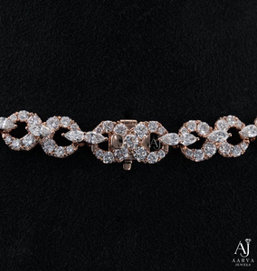 Collier tennis en moissanite de laboratoire, chaîne à maillons, certifié IGI, plaqué or rose, style hip-hop unisexe - Product Image 5