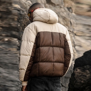 Men's Cold Climate Puffer Jacket Lightweight Quilted Winter Warm <b>Covered</b> <b>Button</b> Outdoor Casual Coat OEM Service Finished - Product Image 6