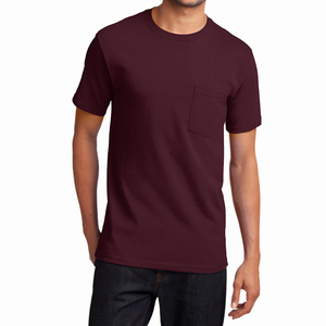 Camiseta Premium de Manga Corta con Bolsillo, Cuello Redondo, Estilo Casual, Corte Regular, Color Sólido, 100% Algodón - Product Image 2