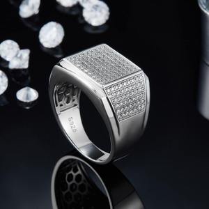 18K Gold Plated Brilliant Cut Pave Setting Moissanite Claw <b>Ring</b> GRA Certified 925 Sterling Silver Trendy Engagement Bands <b>Rings</b> - Product Image 6