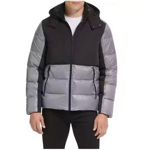 Custom Logo Black Polyester Winter Outdoor Puffer Down Coat Padded Men's <b>Jumper</b> Jackets for Men - Product Image 1