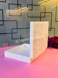 Caja de Joyería Rectangular Moderna Blanca de Lujo, Grabada y Personalizada, Hecha a Mano, al Mejor Precio al por Mayor - Product Image 4