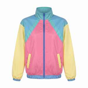Ensemble de survêtement pour homme en nylon léger coupe ample avec veste zippée brodée et pantalon, deux pièces - Product Image 2