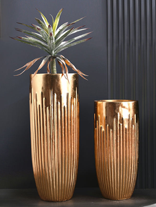 Florero Moderno para Decoración del Hogar, Florero Dorado de Lujo, Macetas Altas, Macetas de Interior y Floreros - Product Image 4