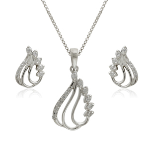 Conjunto de Joyería de Plata 925, Collar y Aretes Geométricos Minimalistas para Uso Diario de Mujer - Product Image 5