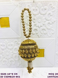 Craftstages International Handmade Satin <b>Clutch</b> Purse for Women | Designer Evening Party <b>Wedding</b> <b>Clutch</b> Flap Closure Pearl Ring - Product Image 1