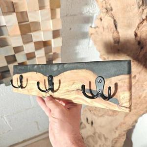 Modern Cute <b>Wooden</b> Wall <b>Coat</b> Rack with 4 <b>Hooks</b> Entryway Clothing Organizer Eco-Friendly Wall Mounted Home Decor - Product Image 6