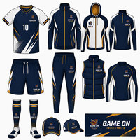 Uniforme de Fútbol Personalizado al por Mayor, 100% Poliéster, Ropa Deportiva, Impresión de Logotipo Personalizado por Sublimación, Conjunto de Fútbol Ligero