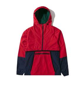 Veste coupe-vent à capuche pour homme, style décontracté et sportif, demi-zip, en polyester, color block, pour le printemps - Product Image 3