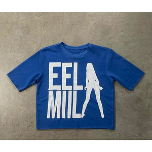 T-shirt Streetwear Personnalisé en Coton Épais 300g, Coupe Oversize à Épaules Tombantes, Lavage Acide, Manches Mi-longues, Coupe Courte et Boxy, Respirant - Product Image 5