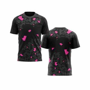 Maillot de football personnalisé noir géométrique, sublimation, maillot d'équipe de football - Product Image 4
