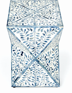 Stylish Adjustable Bone Inlay <b>Stool</b> <b>with</b> Floral Patterns Handmade Modern Accent Furniture for Luxe Decor School Use by Tradebyd - Product Image 1