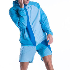 Custom Mens Nylon Windbreaker Shorts Set Lightweight <b>Zip</b> Jacket Two Piece Sportswear Travel Outfit Polyester Summer Casual - Product Image 6