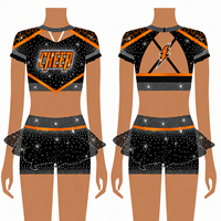 Robe de danse personnalisée pour filles et femmes, avec strass et paillettes, uniforme de cheerleading, costume de compétition, vêtements pour équipe de danse