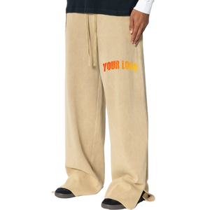 Premium quality 100% cotton custom washed <b>men's</b> Pants <b>Baggy</b> <b>Trouser</b> Oversized Streetwear custom DTF printed <b>mens</b> Sweatpants - Product Image 1