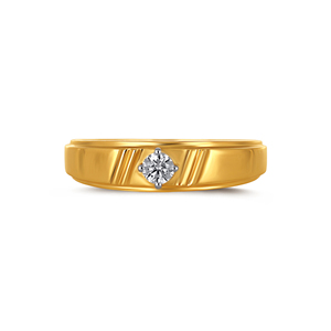 Anillo Solitario de Diamantes Redondos en Oro Amarillo de Alta Calidad para Hombre, Elegante Anillo de Boda, Joyería de Lujo para Aniversario, Venta al Por Mayor - Product Image 4