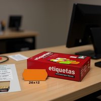 Etiquetas de Precio de Una Sola Línea CRISCOLOR, 26*12, Etiquetas Rectangulares Autoadhesivas de Papel para Escribir, para Promoción y Supermercados