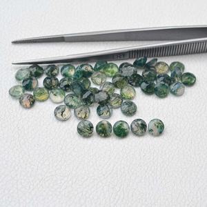 พลอยมอสอาเกตธรรมชาติขนาด4มม.-10มม. พลอยเจียระไนแบบกลมราคาไม่แพงจากตัวแทนจำหน่ายของผู้ผลิต Alibaba - Product Image 1