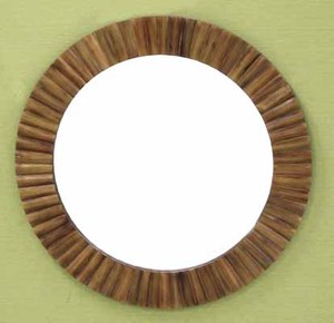 Espejo Redondo de Pared con Diseño de Hueso y Cuerno, Espejo Decorativo para Baño, Dormitorio, Sala de Estar, Moderno y Elegante, Montado en la Pared, 48 cm, 19 Pulgadas - Product Image 6