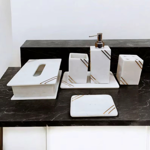 Ensemble de salle de bain en résine artisanale de haute qualité, décoration élégante pour la maison et l'hôtel, prix réduit, style haut de gamme - Product Image 3