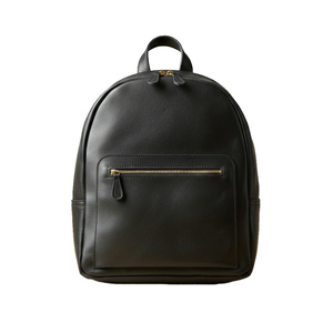 Mochila de poliéster con paneles de diseño vintage, de cuero genuino, duradera, con cierre de cremallera, unisex, para uso diario y viajes, de 20 a 35 litros. - Product Image 5