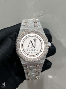 AARVA JEWELS นาฬิกาสแตนเลสสตีลหรูหรา 41 มม. แบบกลม อนาล็อก ควอตซ์ กันน้ำ 10 บาร์ ผู้ชายผู้หญิงแฟชั่น - Product Image 1