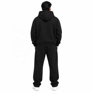 Survêtement oversize avec ourlet fendu, pantalon de survêtement personnalisé avec logo, grandes tailles, imprimé, épais, respirant, sweats à capuche, vêtements d'hiver, vente en gros USA - Product Image 3