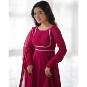 Ensemble de costume Anarkali de couleur rouge Liksha NKB-36 - Product Image 5