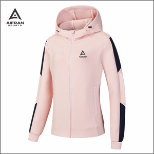 Veste de sport personnalisée pour femmes AIFRAN, veste à capuche en nylon recyclé écologique, respirante, pour le printemps et l'automne, vente en gros - Product Image 1