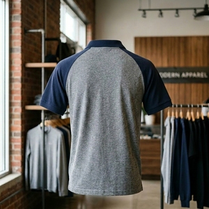 เสื้อเชิ้ตแขนสั้นผู้ชายรุ่นใหม่ ไซส์ใหญ่ รับสกรีนโลโก้ ผ้าโพลีเอสเตอร์/คอตตอนถัก ดีไซน์โดดเด่น แห้งเร็ว - Product Image 3