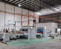Ligne de production HPL, machine de fabrication de stratifiés en bois avec colle PUR, machine de laminage de films pour bois